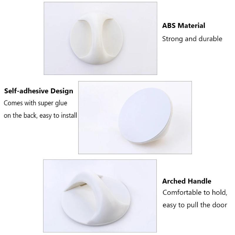 Self-Adhesive Auxiliary Door Handle Easy Grip Pull Handle for Drawers Cabinets Glass Windows Sliding Doors No Drilling Needed