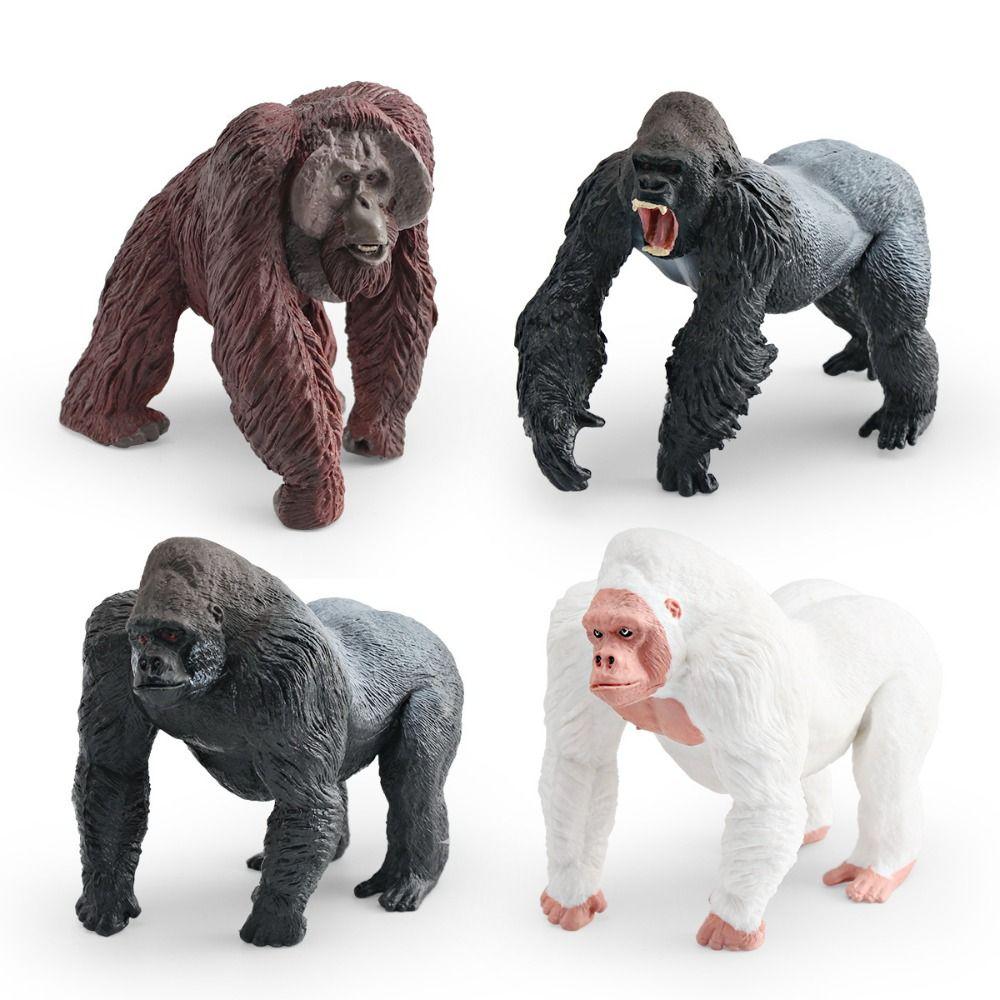 Handmad Simulated Solid Animal Model PVC Chimpanzee Action Figure  Desktop Decorative