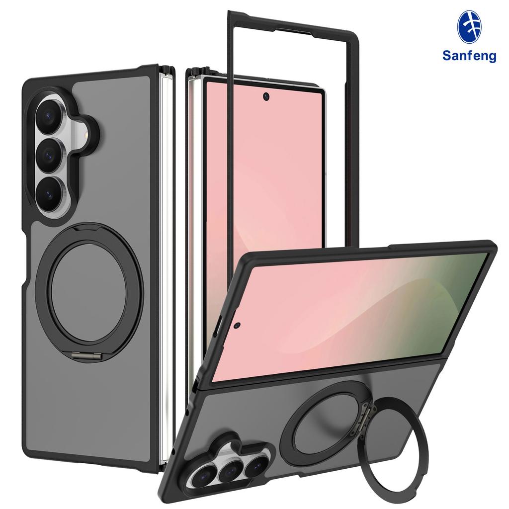 Applicable to Samsung Fold7 mobile phone case anti-drop 360 rotating magnetic suction Flip 8 folding screen universal bracket protective cover