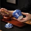 Blue and White Porcelain Tea Jar, Ceramic Jar, Mini Small Sealed Jar, Fragrance Powder Container, Tea Box, Storage Bottle