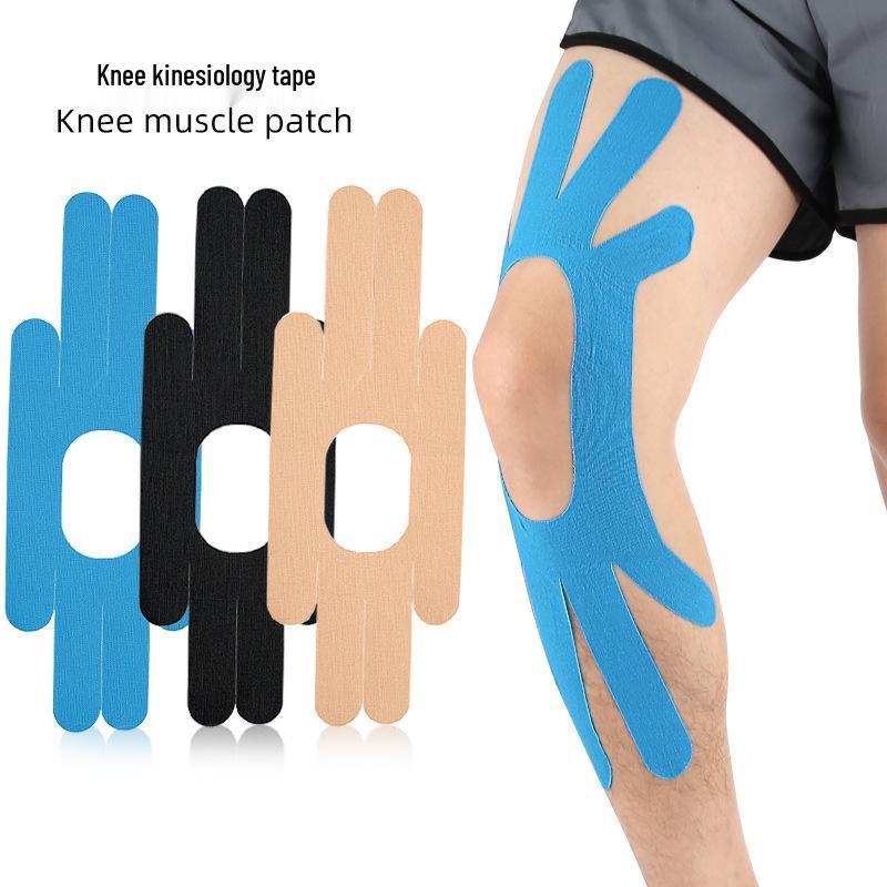 Large Elastic Knee Muscle Patch - Pre-cut Irregular Shape for Sports Support