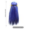 Blue Straight Fringe Synthetic Wig Cleopatra Snakehead Headwear with Wig Queen of Egypt Wig