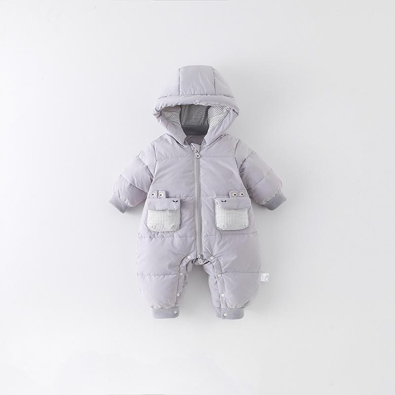 Winter Baby Thickened Down Jumpsuit: Warm Infant Toddler Romper 90 cm