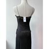Foreign Trade Order Lu * H Black Lace Sling Sexy Pure Style Slim Fit Semi-Transparent Suspender Skirt Midi Dress