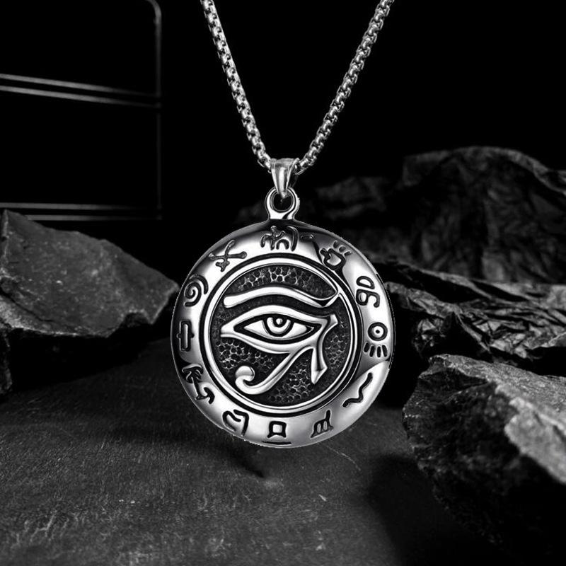 European and American Retro Horus Eye Pendant Personalized Game Necklace Creative Punk Mens Pendant
