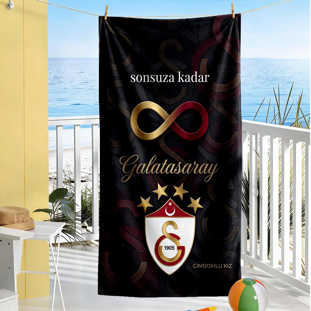 Galatasaray Beach Towel Super Soft Microfiber Quickdry Fabric Comfortable Lightweight