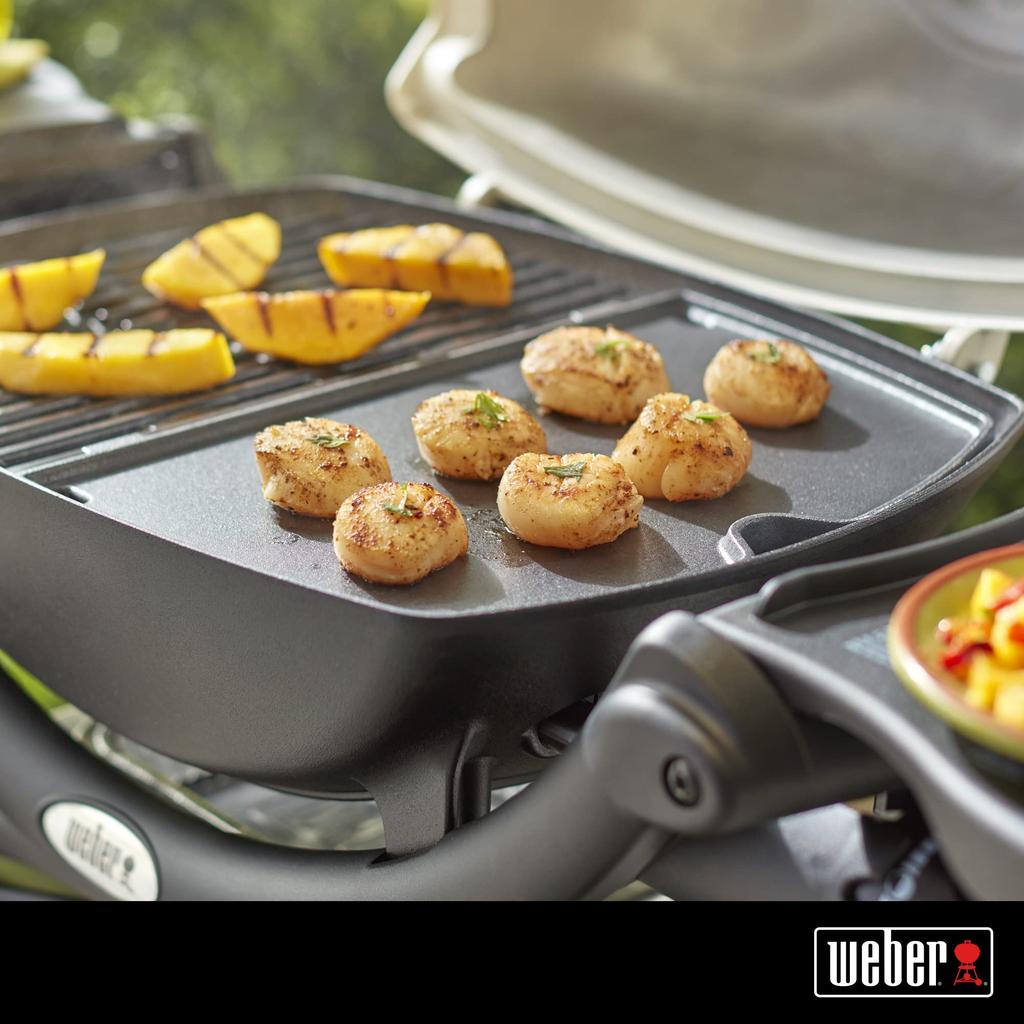 Weber Q-Griddle-1000 Series Gas BBQ Grill for 4-6 People, Suitable for Camping (Official Japanese Product) 6558