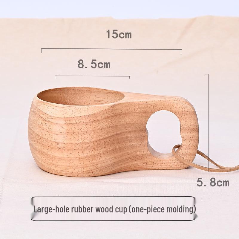 Walnut Finland Wooden Milk Cup - Creative, Portable Outdoor Design