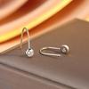 High-End U-Shaped Zircon Stud Earrings, Women'S Personalized Ear Hooks, Simple And Cold Wind Ear Jewelry