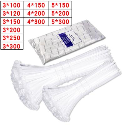 Lot de 500/1000 attaches autobloquantes en nylon et plastique blanc, avec fermeture éclair, pour câbles en nylon, anneau de fixation, boucle, enroulement de fil