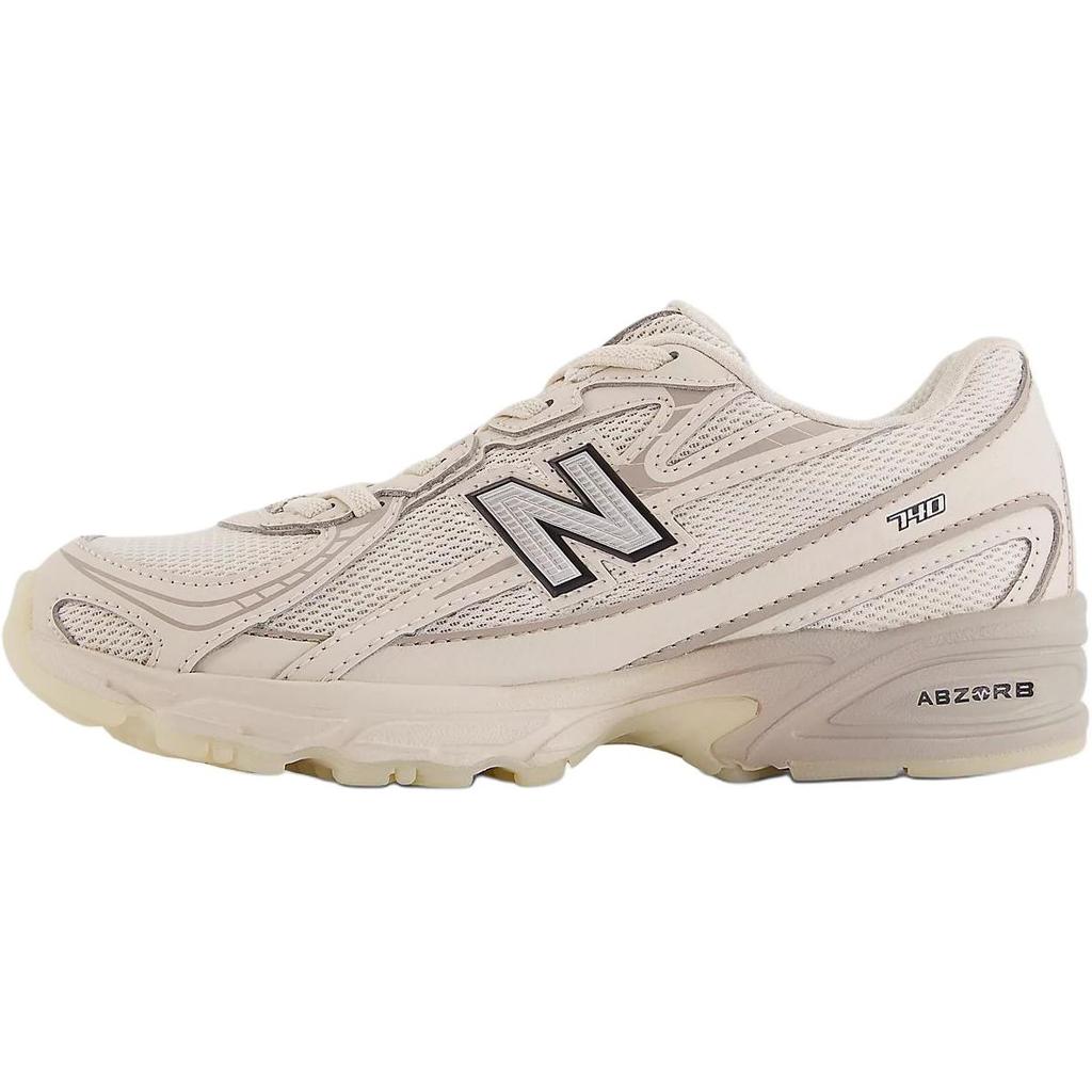 New Balance Nb 740 Bungee Lace Comfortable Soft Wear Resistant Shock Absorption Low Top Casual Shoes Kids Casual Shoes Light-Beige PZ740LN1