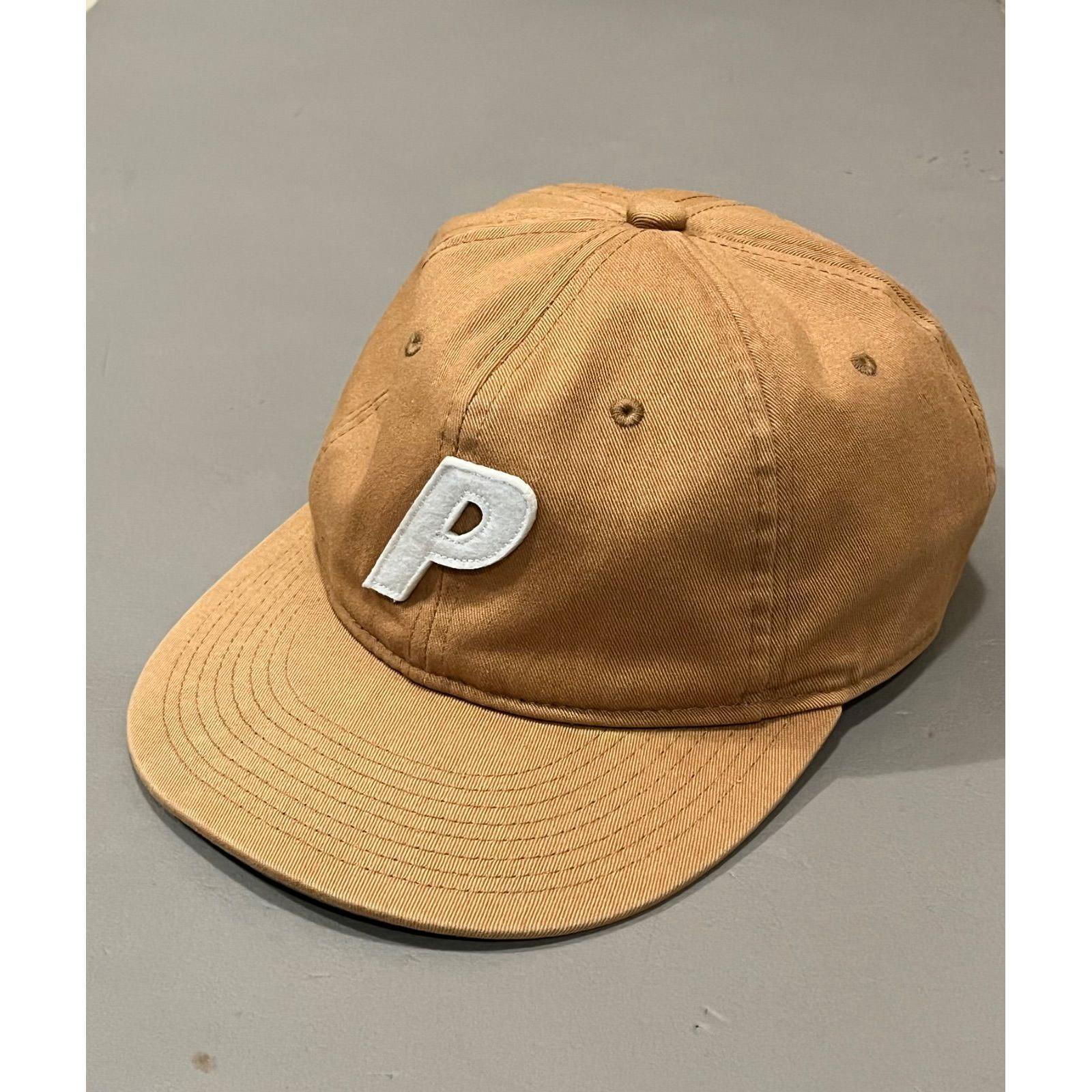 Used PALACE 6 panel cap beige leather belt