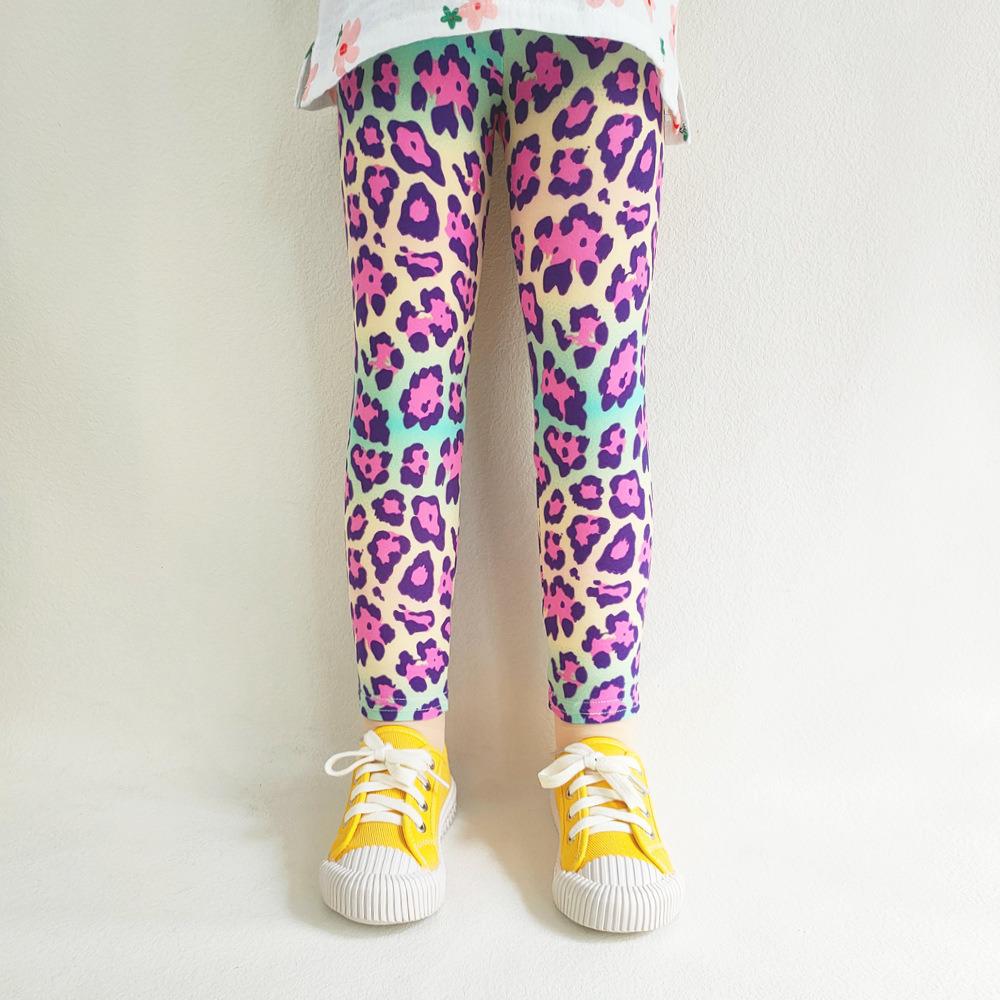 Kids' Spring/Summer Printed Milk Silk Stretch Base Layer Pants