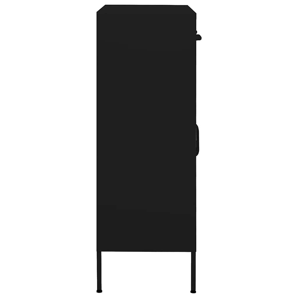 Storage Cabinet Black 80 x 35 x 101.5 cm Steel