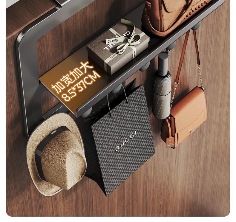 Over-the-Door Hook & Coat Hanger: No-Punch Wall-Mounted Storage Rack