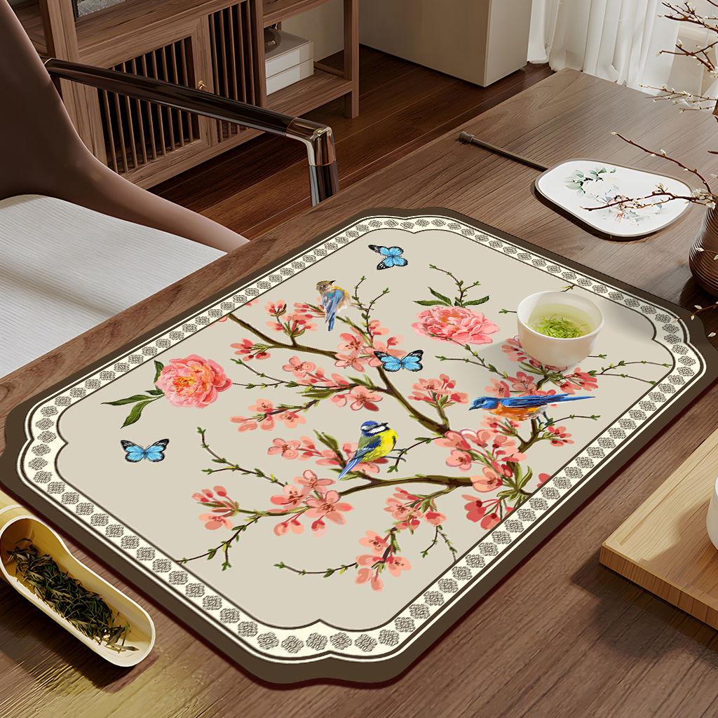 

Прямокутний чайний килимок Вбирання та швидке висихання Чайний піднос для дому Вітальня Килим Швидковисихаючий килимок 40cm*60cm