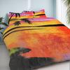 3-Piece Bedding Pillowcase Quilt Cover Set Sunset Beach Pattern 2D Digital Printing Suitable For Bedroom Dormitory Decoration