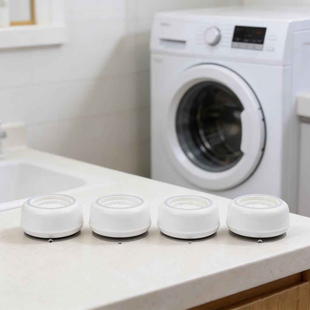 Anti Vibration Washing Machine Support Feet 4Pcs with Non-Slip Suction Cups for Stabilizing Appliances and Diminishing Vibration