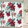 3D Flower Sunflower Plant Leaf Printed Shower Curtains Bathroom Curtain Frabic Waterproof Polyester Bathtub Screen With 12 Hooks