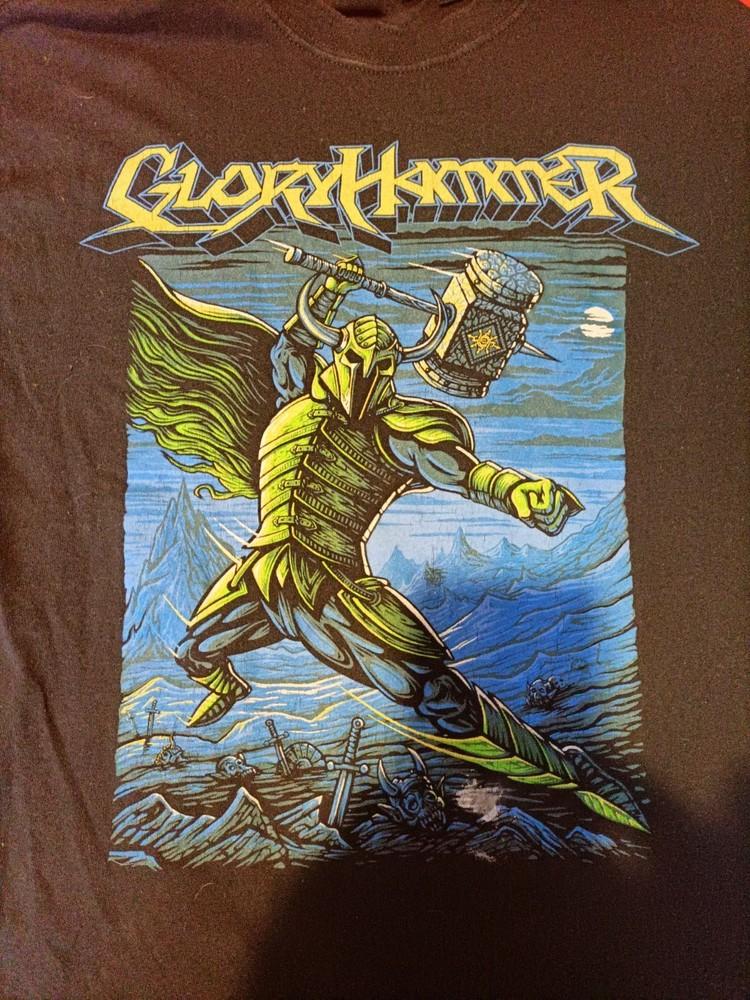 Винтажная футболка Gloryhammer, Goblin Smasher с лазерным питанием, BO218, унисекс XXXXL