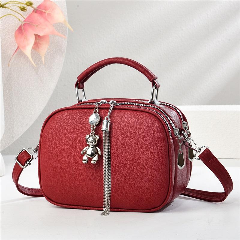 Fashion Chic All Match Small Women Handbag Portable Hand Carry Multiway Single Shoulder Crossbody Daily Casual Bag