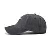 Neutral Wash Cotton Vintage Shark Embroidered Baseball Cap With Strap Adjustable