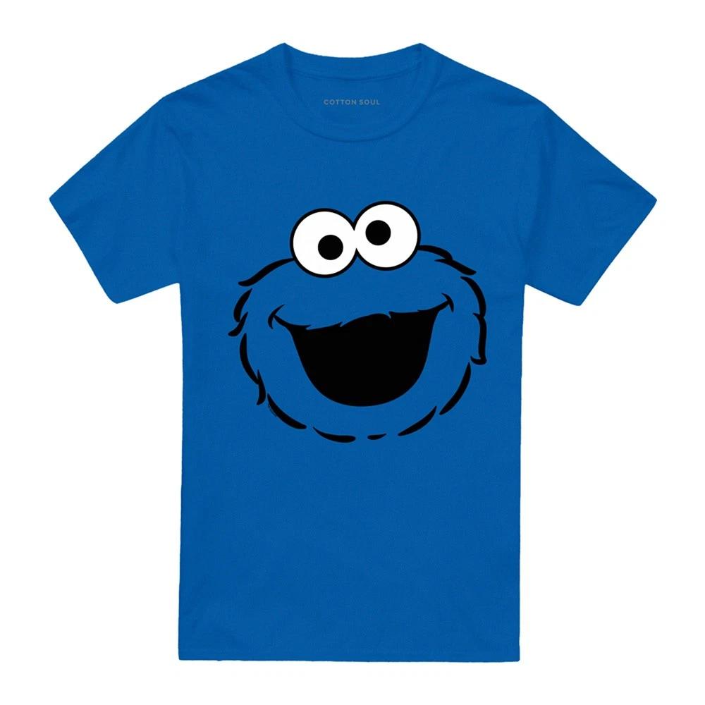 

Sesame Street Cookie Monster Full Face 100% Cotton T-shirt Mens Tees Top S-4XL, Royal XL