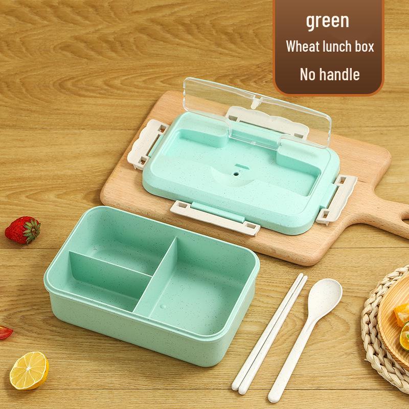 Lancheira Bento Isolada de Palha de Trigo 1500ML - Recipiente Quadrado para Micro-ondas