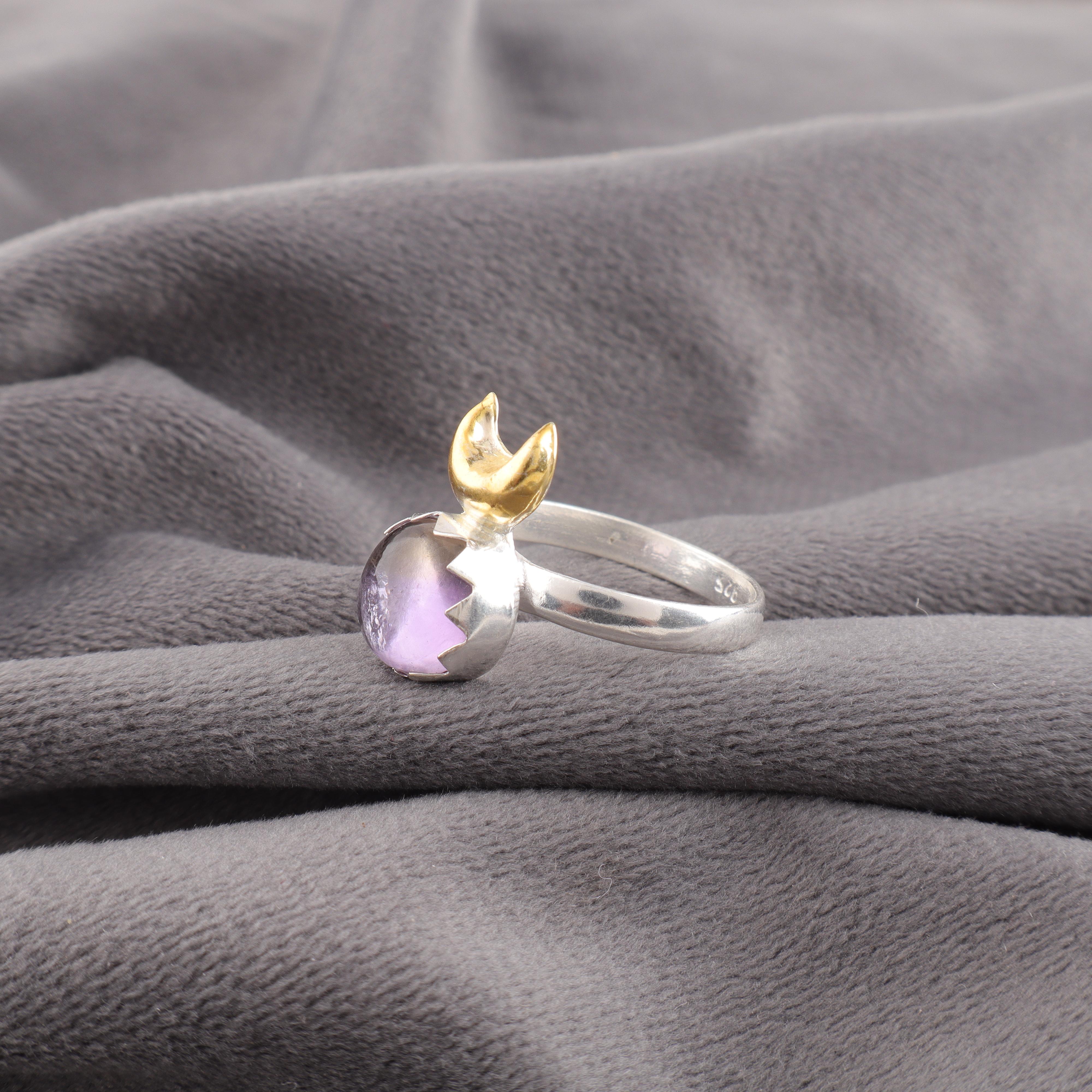 

Украшения с аметрином, Кольцо из стерлингового серебра 925 пробы ручной работы, Духовное кольцо ручной работы, Удивительные украшения с аметрином для женщин 12 фиолетовый