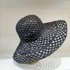 High Quality Summer Hand Hooked Hollowed Out Rattan Large Straw Hat Fashionable Breathable Outdoor Sun Protection Shade Beach