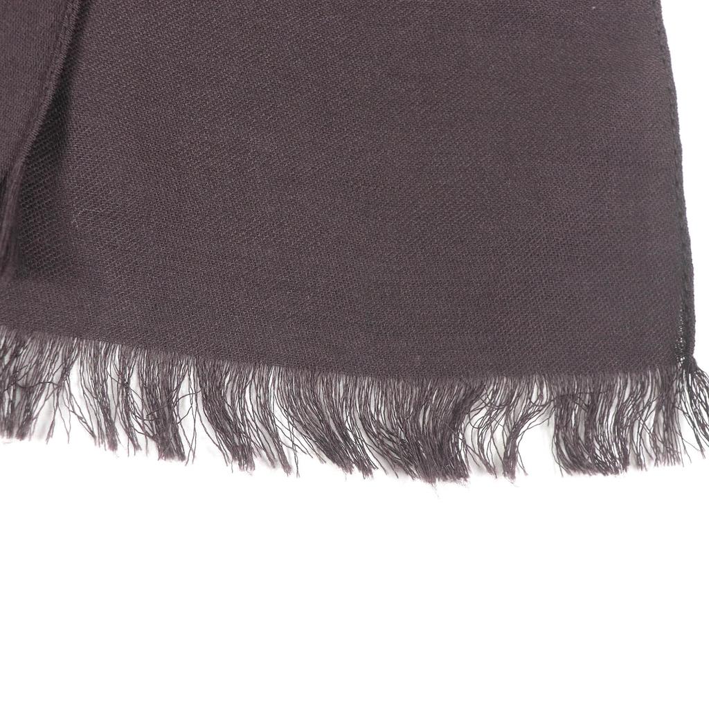 Pristine GUCCI Scarf GG logo jacquard all-over fringe scarf Brown wool mens 165904 Used