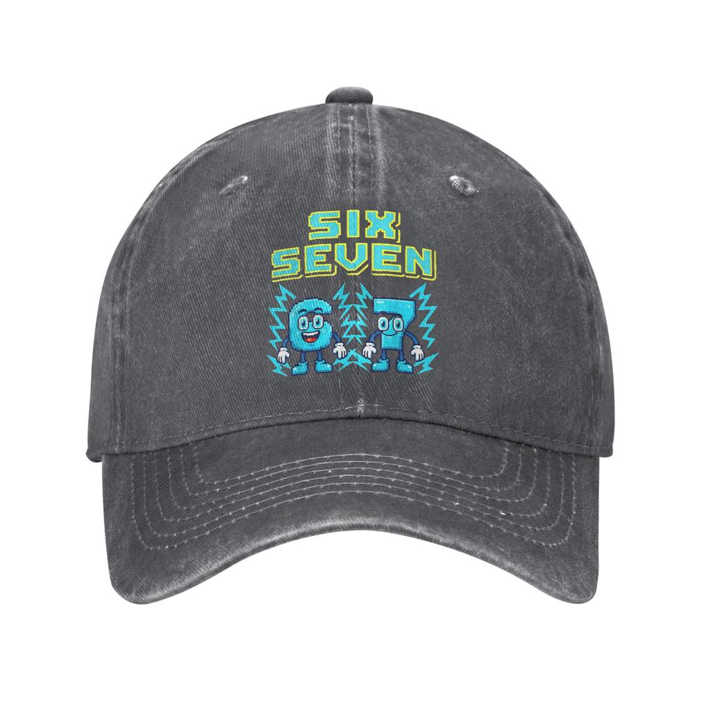Retro Six Seven Italian Brainrot Humor 6 7 Meme Casual Baseball Cap For Unisex-Teens Summer  Hunting Trucker Hat Snapback Cap