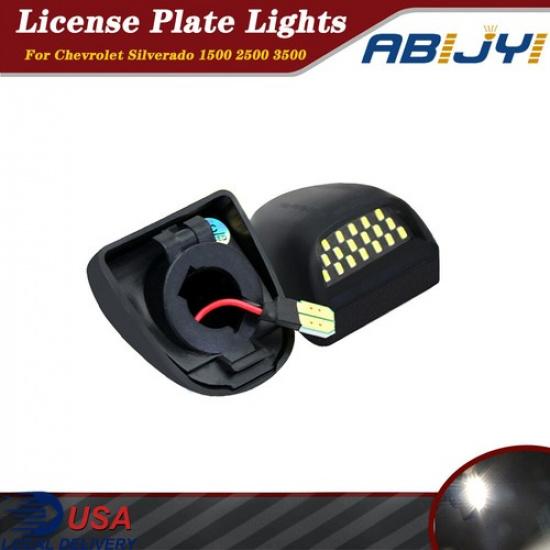 2x For Chevy Silverado GMC Sierra 1500 2500 3500 LED License Number Plate Lights