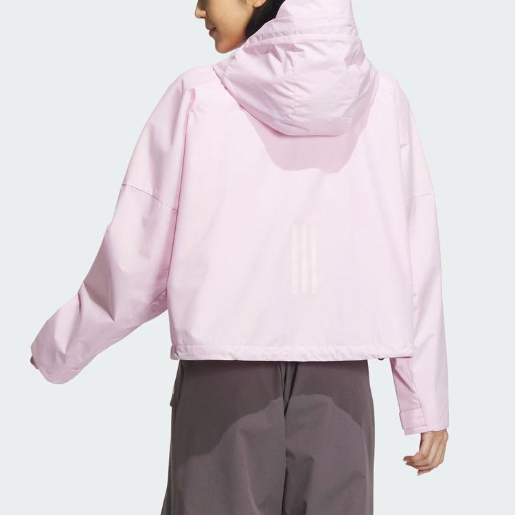 adidas City Escape Lightweight Woven Windbreaker Jacket Women Pink JE8590