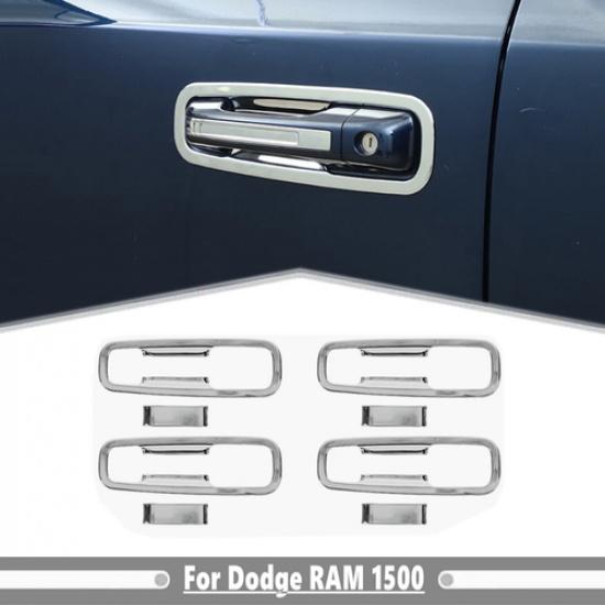 Fit For -2025 Dodge Ram 1500 8PCS ABS Chrome Door Handle Bowl Cover Trim