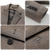 Winter Men's Double-sided Woolen Coat Medium and Long Thickened Suit Collar Down Removal Liner Woolen Coat Men