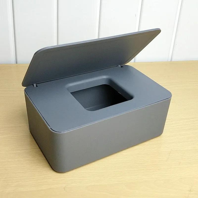 Home Desktop Portable Wet Wipes Dustproof Storage Box with Lid Tissue Dispenser