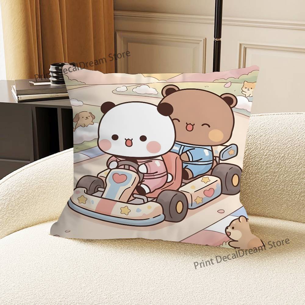Cute Bubu Dudu Love Printed Pillow Cover Cushion Case Simple Sofa Pillow Case No Pillow Core