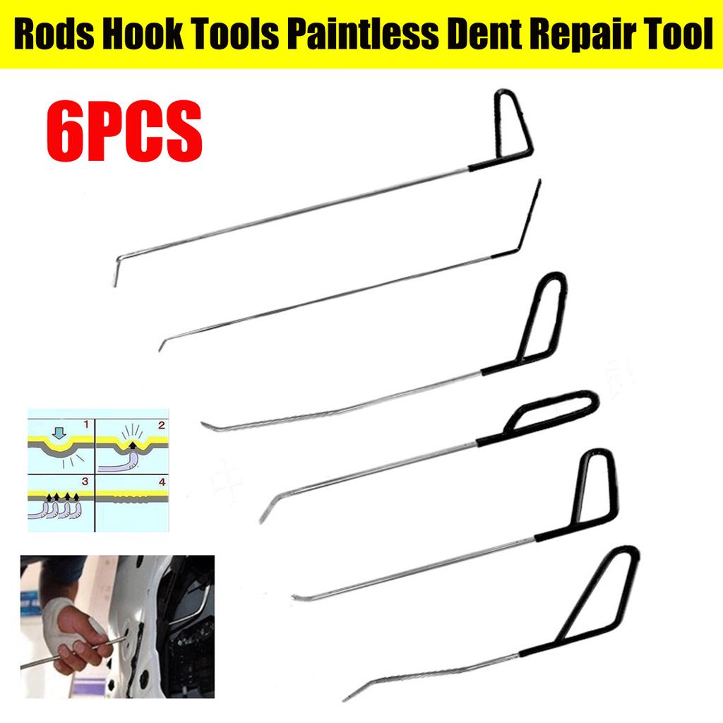 Buy 6PCS Rods Hooks Paintless Dent Removal Car Repair Kit Tools Door ...