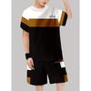 Boys Suit Fashion 3D Printed Casual Pullover Short Sleeve Shorts T Sweatshirt, BoysOutdoor T-Shirt Shorts Set, Perfect for Outdoor