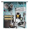 Rock Music Speaker Guitar Sheer Curtains for Living Room Decoration Window Curtains for Kitchen Tulle Voile Organza Curtains