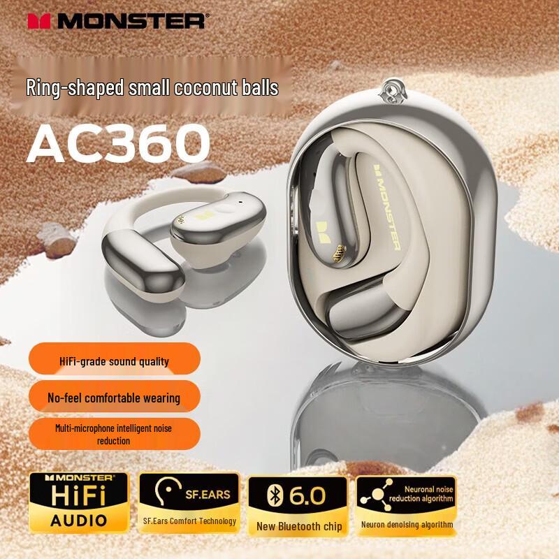 

Monster Little Coconut AC360 True Wireless Ear-Hook Sport Earbuds