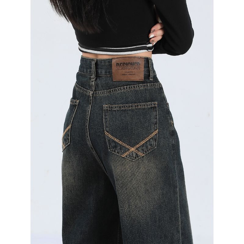 

Ретро Завышенная талия Большой размер Женский Большой размер Маленький Человек Деним Retro Blue Size XL [60.00 kg-67.50 kg]]