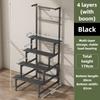 Waterproof Multi-Layer Ladder Shelf Stainless Steel Metal Flower Step Display Stands Balcony Flower Room Plant Rack