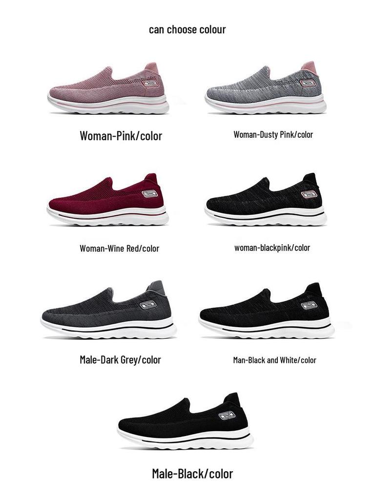 2026 Spring Women's Breathable Soft Sole Slip-On Walking Shoes for Women & Couples