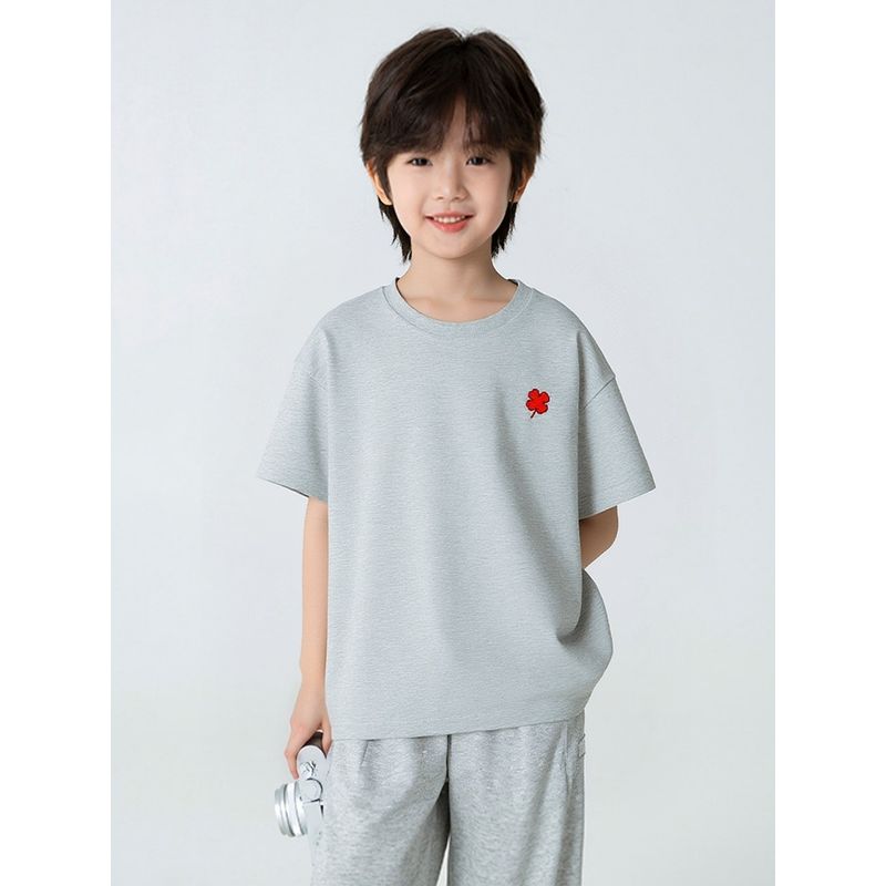 Summer Children's Pure Cotton Short-Sleeve T-Shirt for Older Kids 2026 Boys and Girls Stylish Loose-Fitting Clothing Parent-Child Outfits