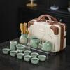 Ge kiln opening kung fu tea set, business gift set, gift box, office meeting guests, making teapots for customers