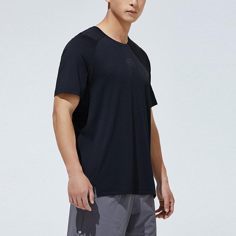 Anta Pánské tričko s krátkým rukávem a potiskem písmen, černé 952325103-6