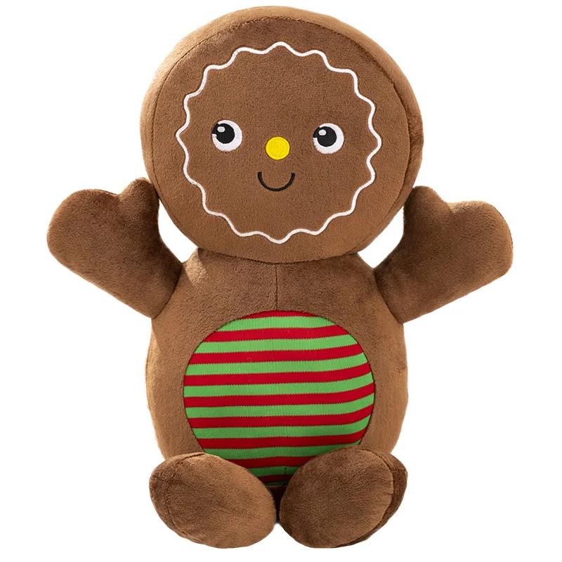 Kawaii Christmas Tree Decoration Plush Toy Pillow Gingerbread Man Cushion Plush Stuffed Toy Suitable For Family Friends Children