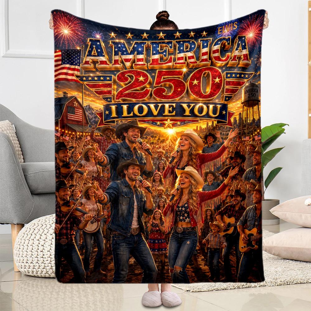 Elvis Presley: Iconic Performances Blanket Durable Comfort Suitable for Office Chair Office Bedding Four Seasons Universal Stylish Decor
